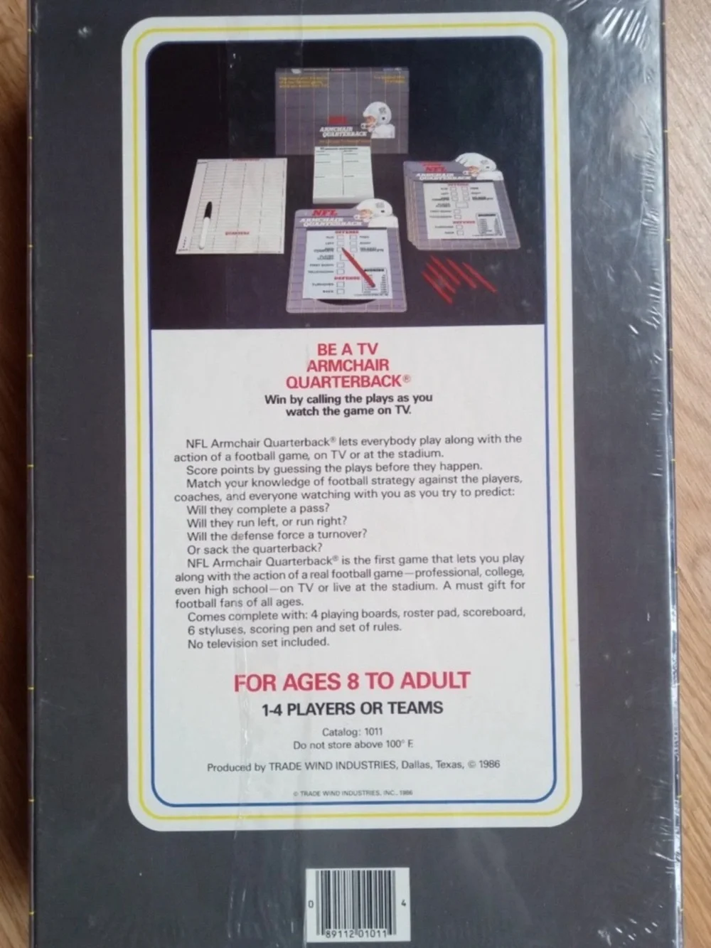 Vintage NFL Armchair Quarterback Football Game 1986